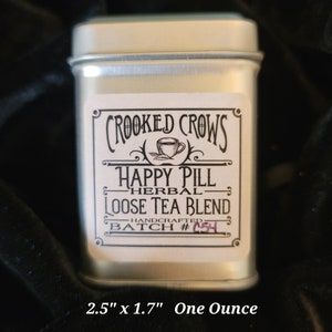 Happy Pill Herbal Tea Blend Vegan Wellness Adaptogen Tonic