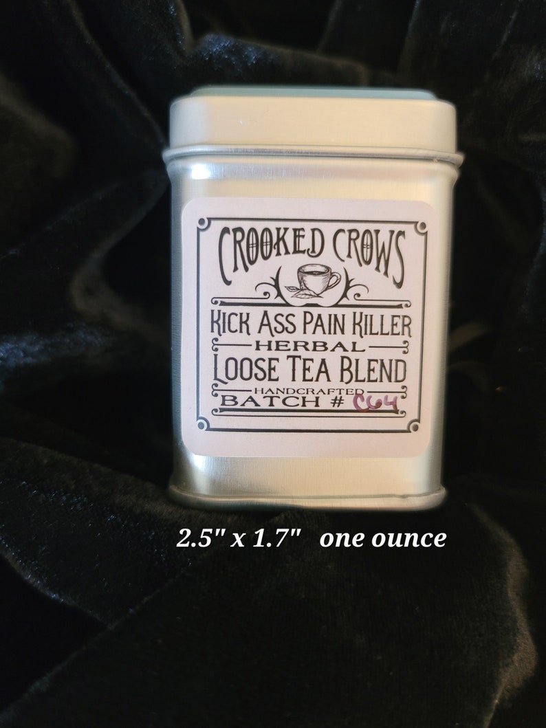 Kickass Pain Killer Herbal Tea Blend Vegan Tonic Etsy