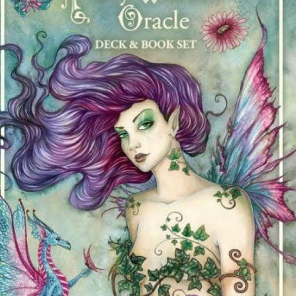 Ensemble de plate-forme et de livres Oracle Fairy Wisdom LIVRAISON GRATUITE emballé dans un sac en velours enchanté