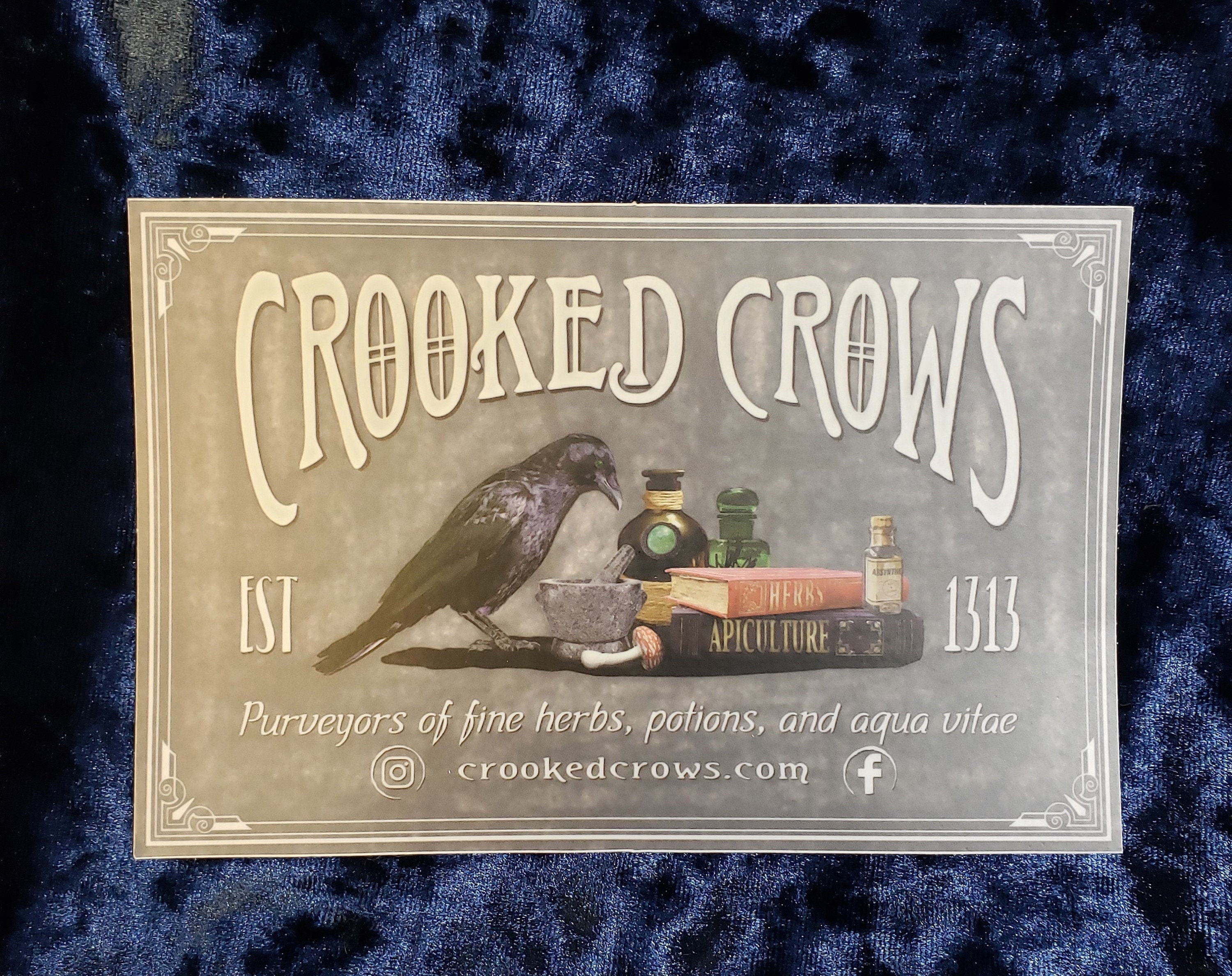 CROOKED CROWS Vinyl STICKER 4 inch by 6 inch Vinyl Bumper Car | Etsy