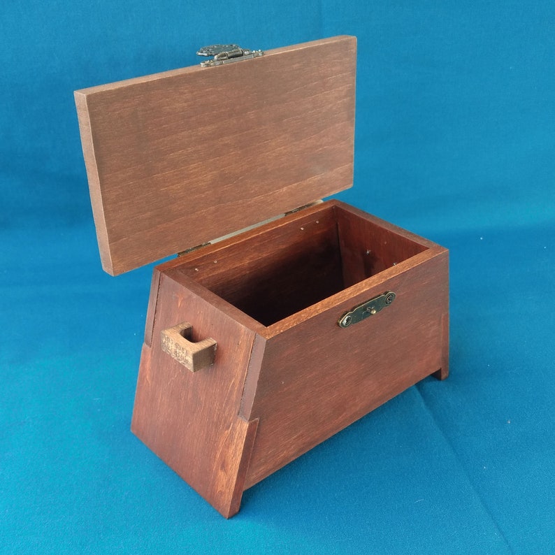 Wooden Box Viking Style Hinges & Closure Handmade 4 by 6 Etsy