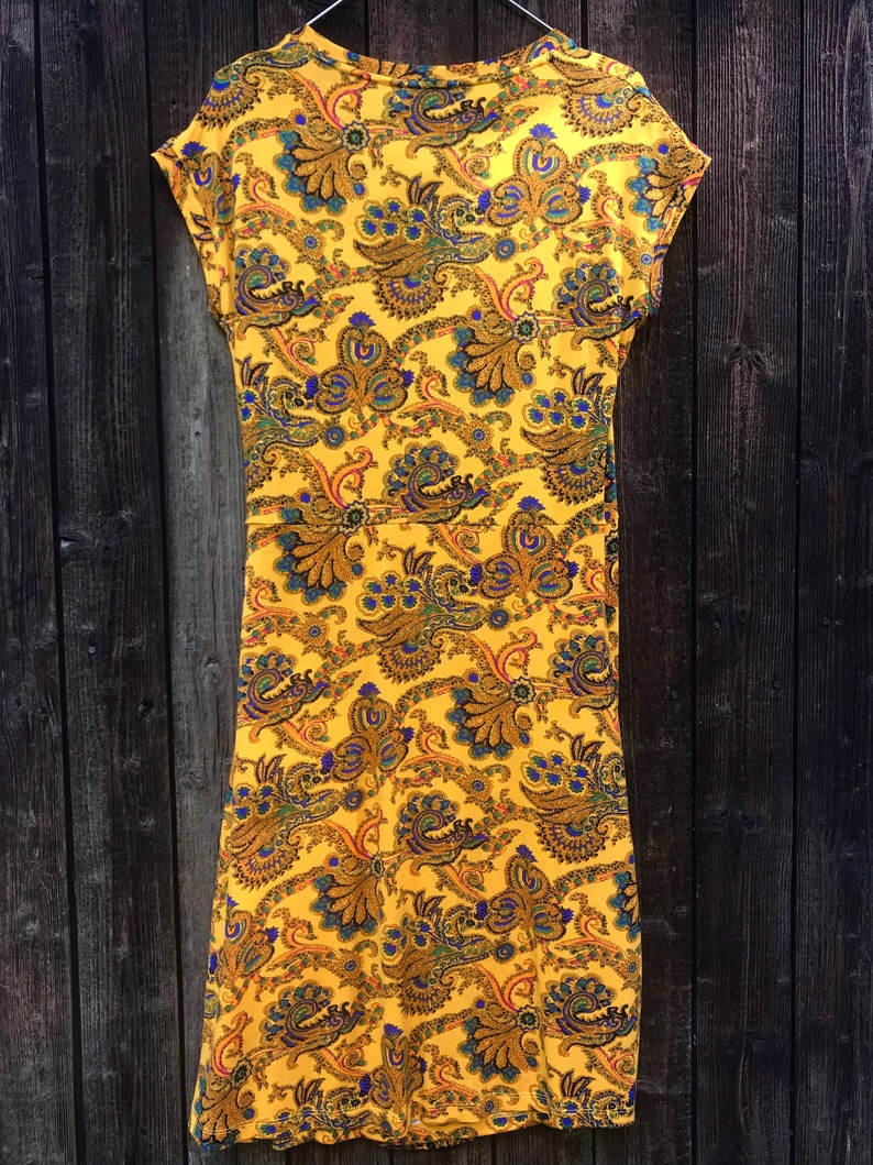 Indian vibrant floral wrap dress made in India size SM