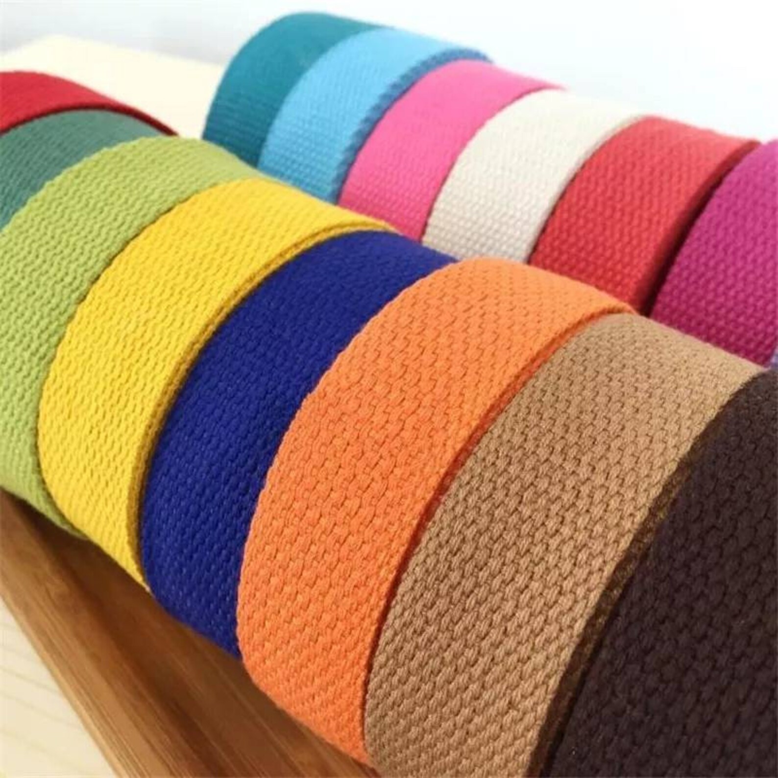 New 25mm Canvas Ribbon Belt Bag bing/lable Ribbon/bias Binding Tape