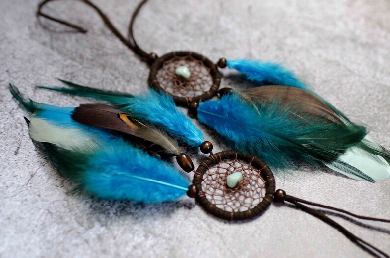 Turquoise Dream Catcher Car Charm Small Car Hanging Etsy