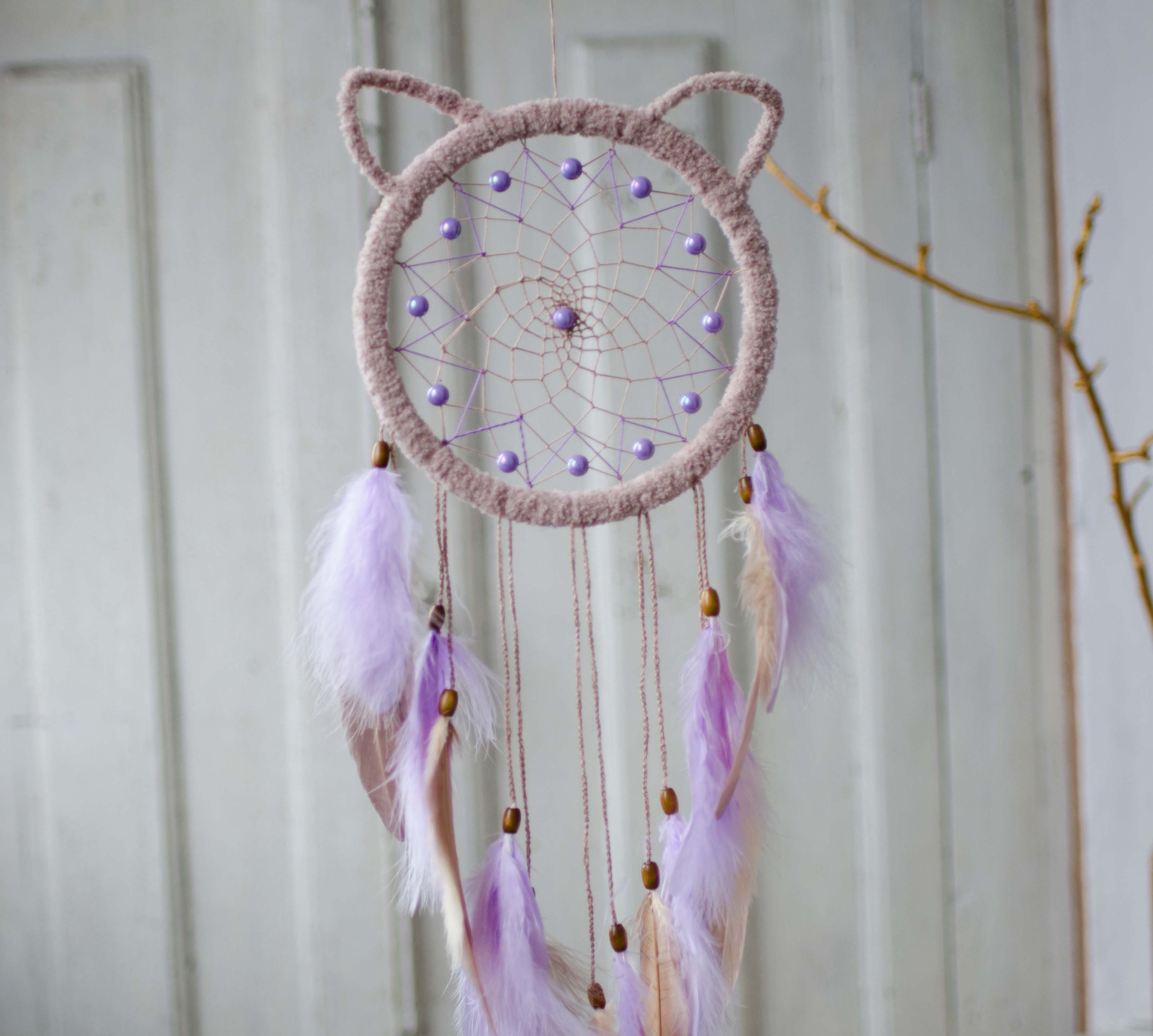 Katze Traumfänger. Katze Kinderzimmer Dekor. Kitty Themen | Etsy