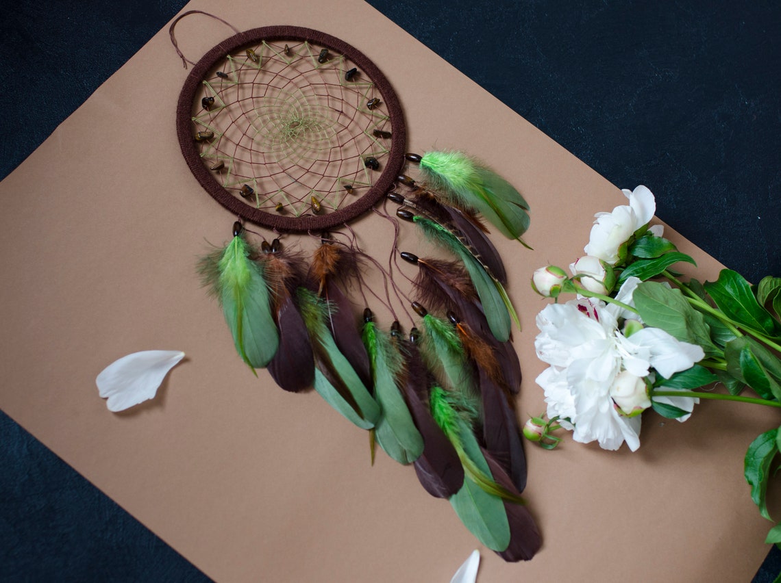 Brown dream catcher Green dream catcher Housewarming gift Etsy