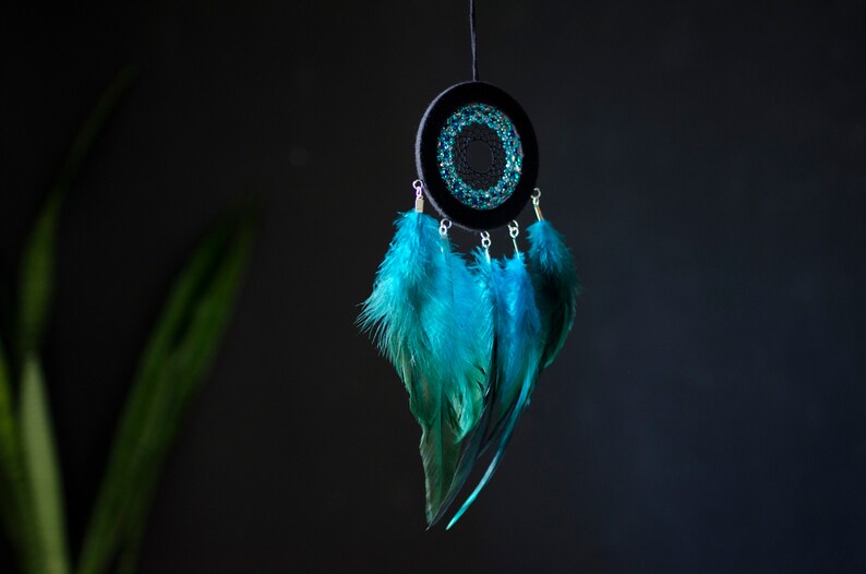 Turquoise Blue Dreamcatcher. Small Dream Catcher. Christmas Gift Idea ...