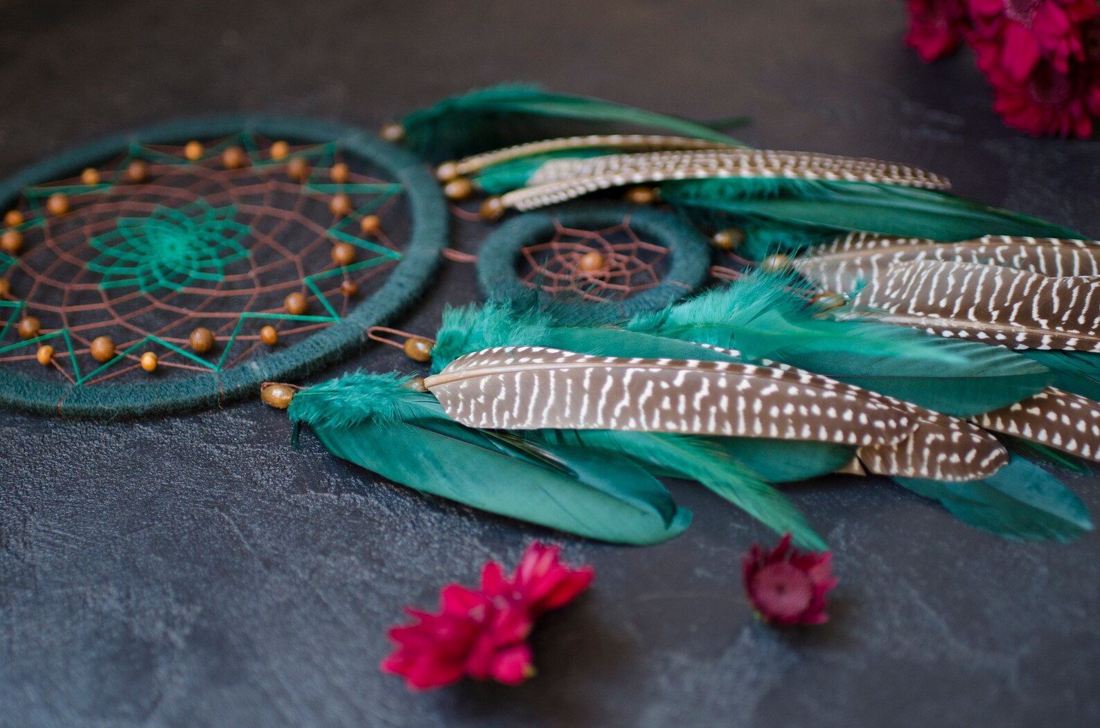 Green Dream Catcher Boho Natural Dreamcatcher Green. Not Etsy