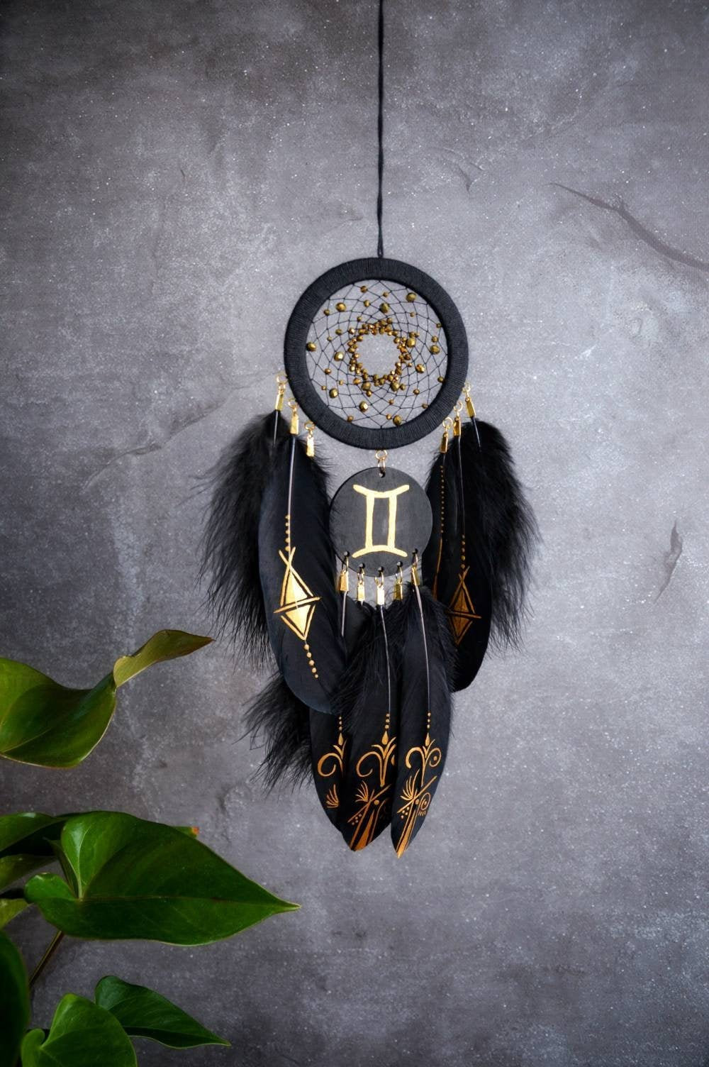Gemini Star Sign Zodiac Dream Catcher Wall Hanging. Astrology Wall