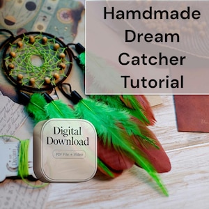 Tutorial PDF + guida video per acchiappasogni fai da te – Modello artigianale per decorazioni boho fatte a mano, file digitale scaricabile immediatamente