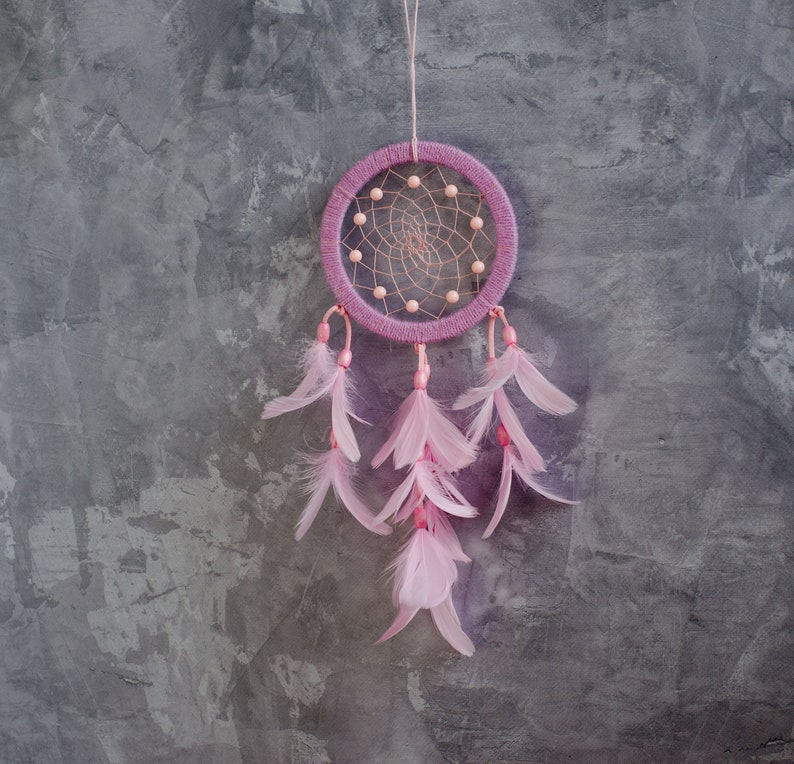 Nursery Baby Pink Dream Catcher. Pink Dreamcatcher for Girls. Etsy