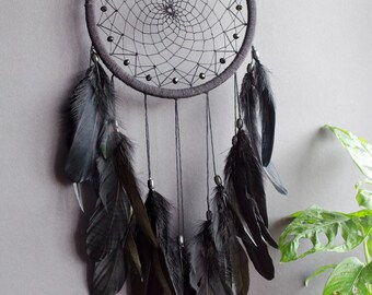Lot De 5 Attrape-rêves En Macramé Bohème à Suspendre Pour La Maison, La Chambre, Le Salon, Cadeaux De Sorcière (noir