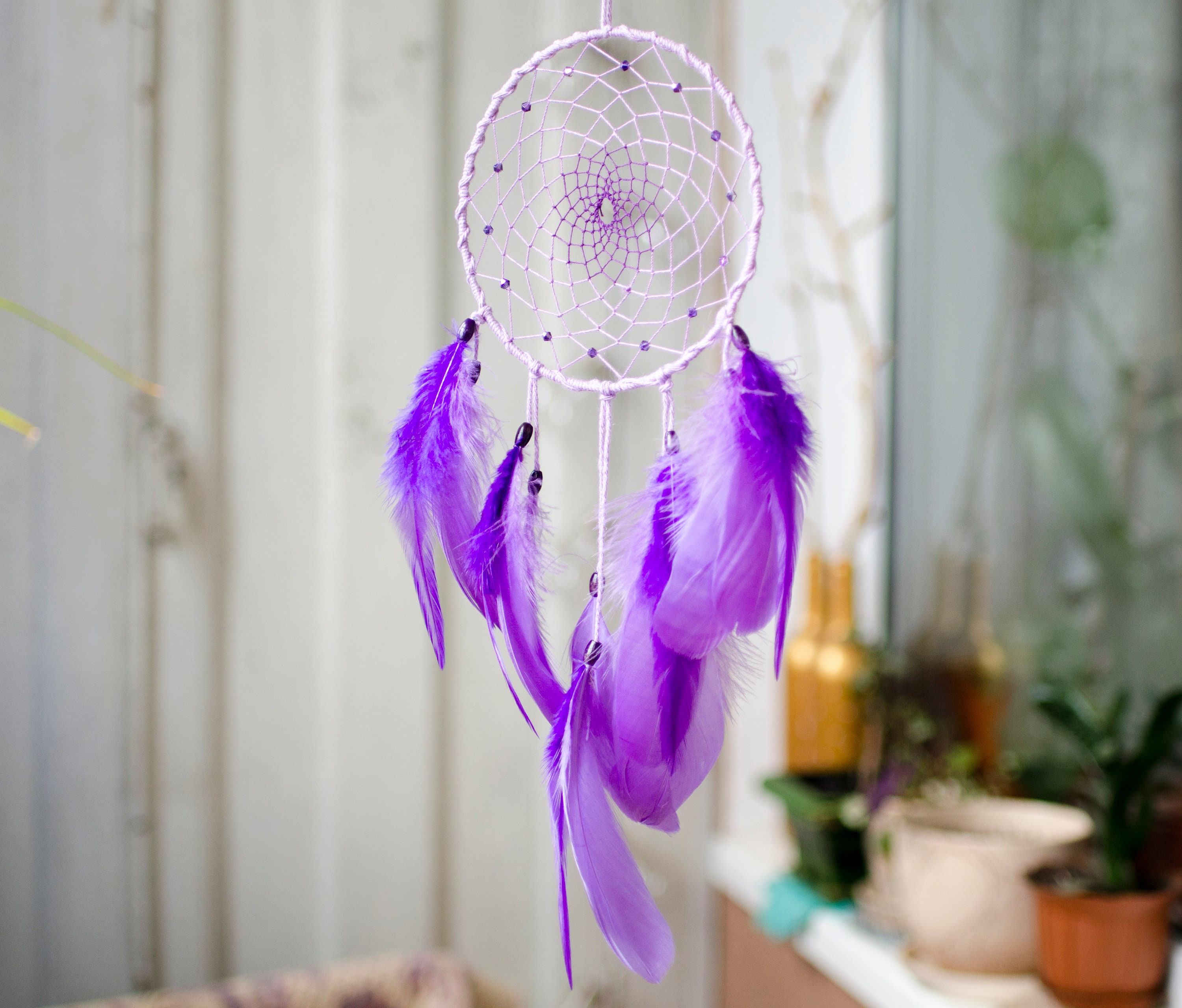 Purple Dream Catcher. Dreamcatcher for Baby Girl Nursery. - Etsy