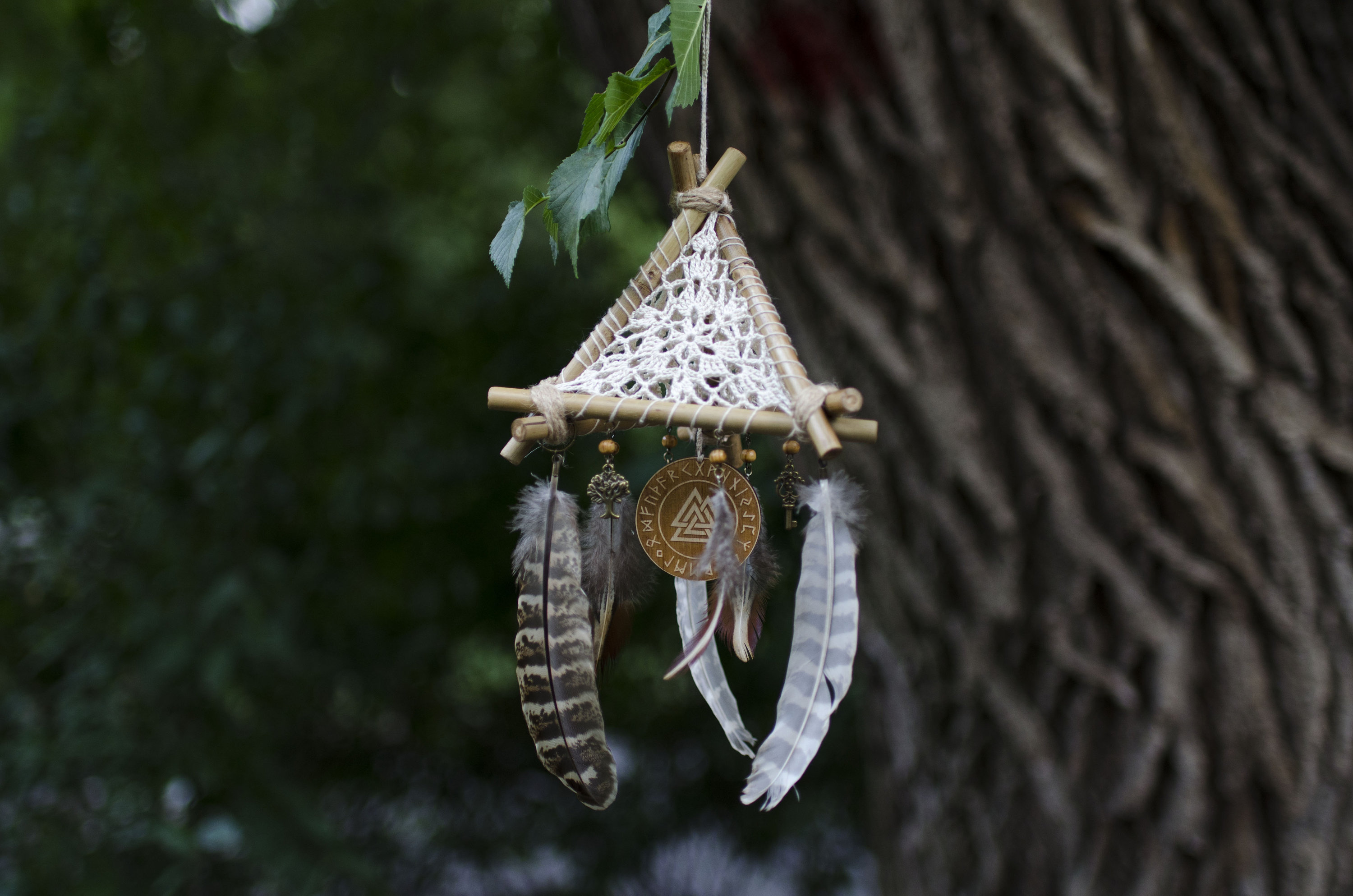 Triangle Dream Catcher Valknut Symbol Dream Catcher Viking