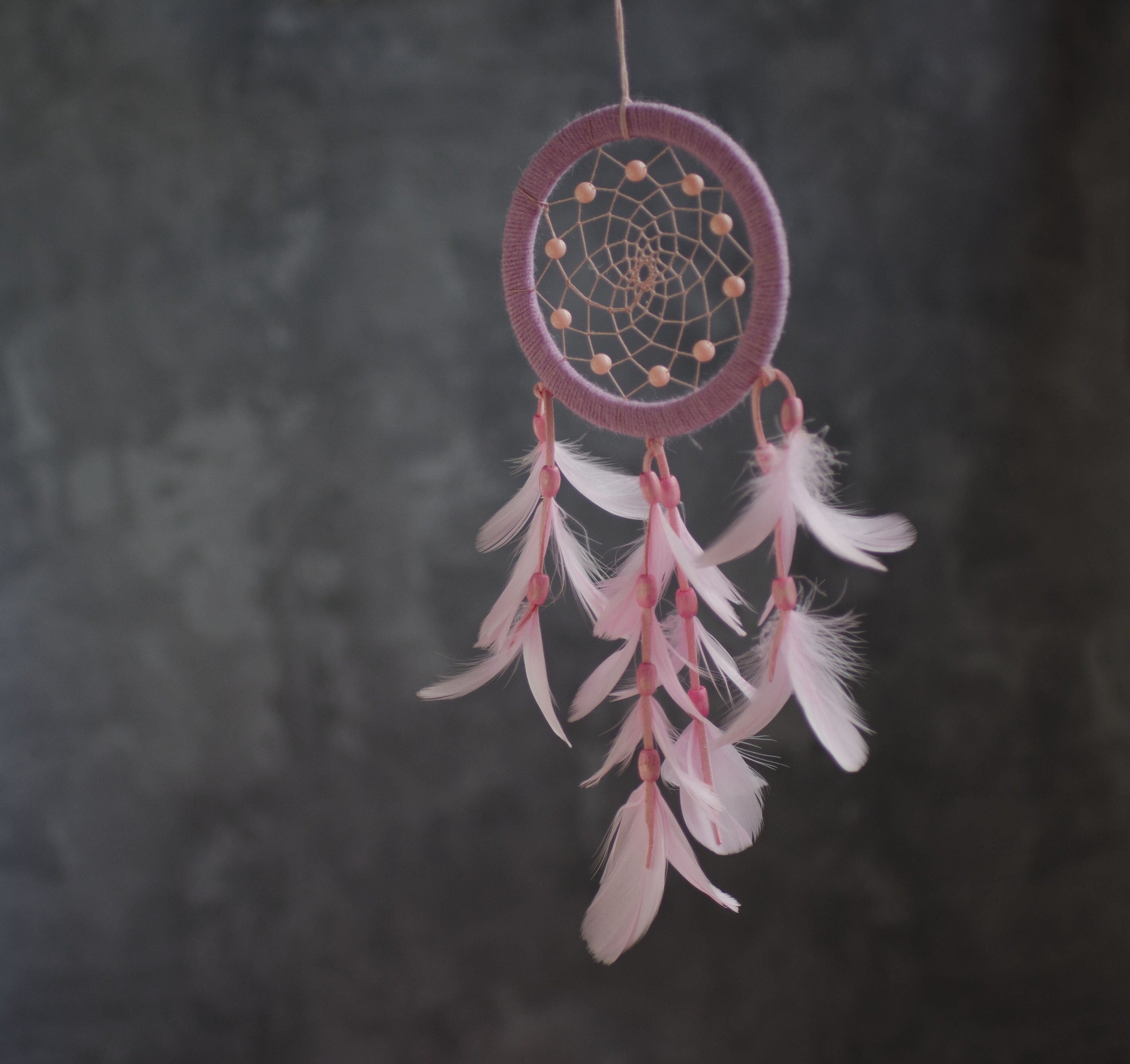 Nursery baby pink dream catcher. Pink dreamcatcher for girls. | Etsy