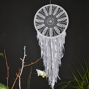 Extra Large Dreamcatcher: Crochet Bohemian Wedding Decor (16&quot;x44&quot;)
