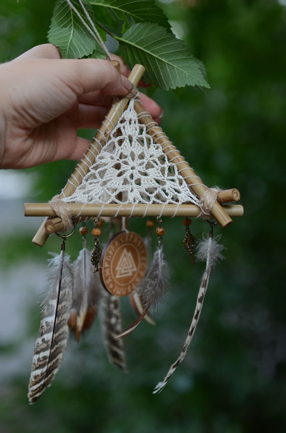 Triangle Dream Catcher Valknut Symbol Dream Catcher Viking