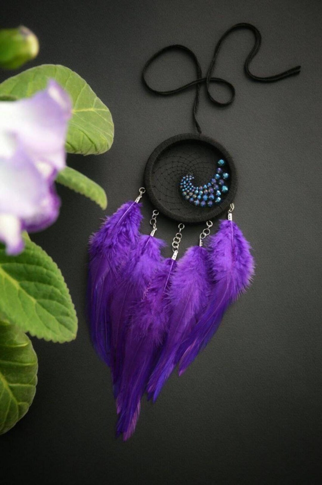 Small Purple Dream Catcher Car Hanging Accessories, Dreamcatcher for