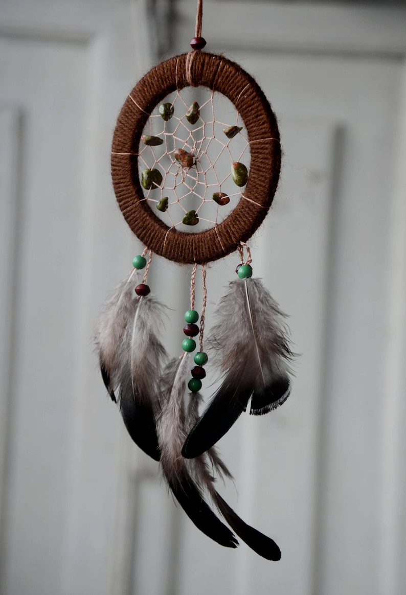 Small dream catcher for car Mini car dream catcher with green Etsy