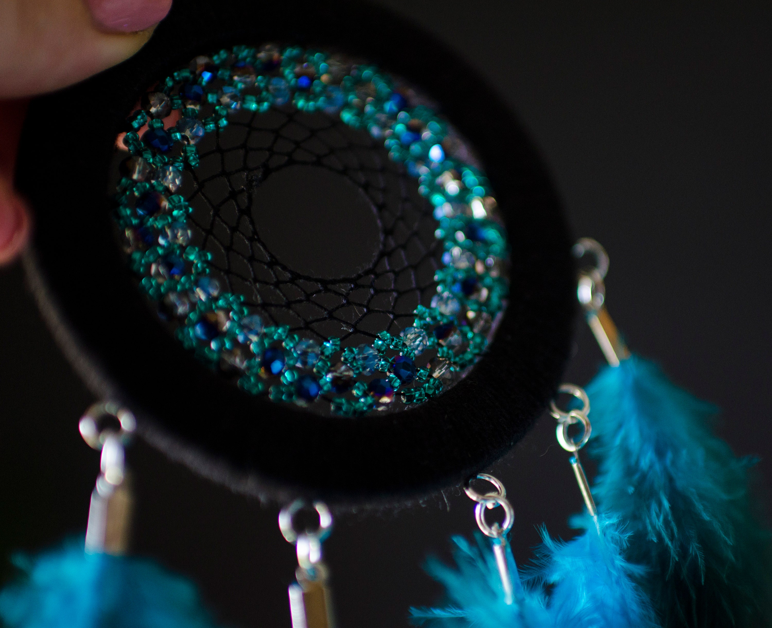 Turquoise Blue Dreamcatcher. Small Dream Catcher. Christmas Gift Idea ...
