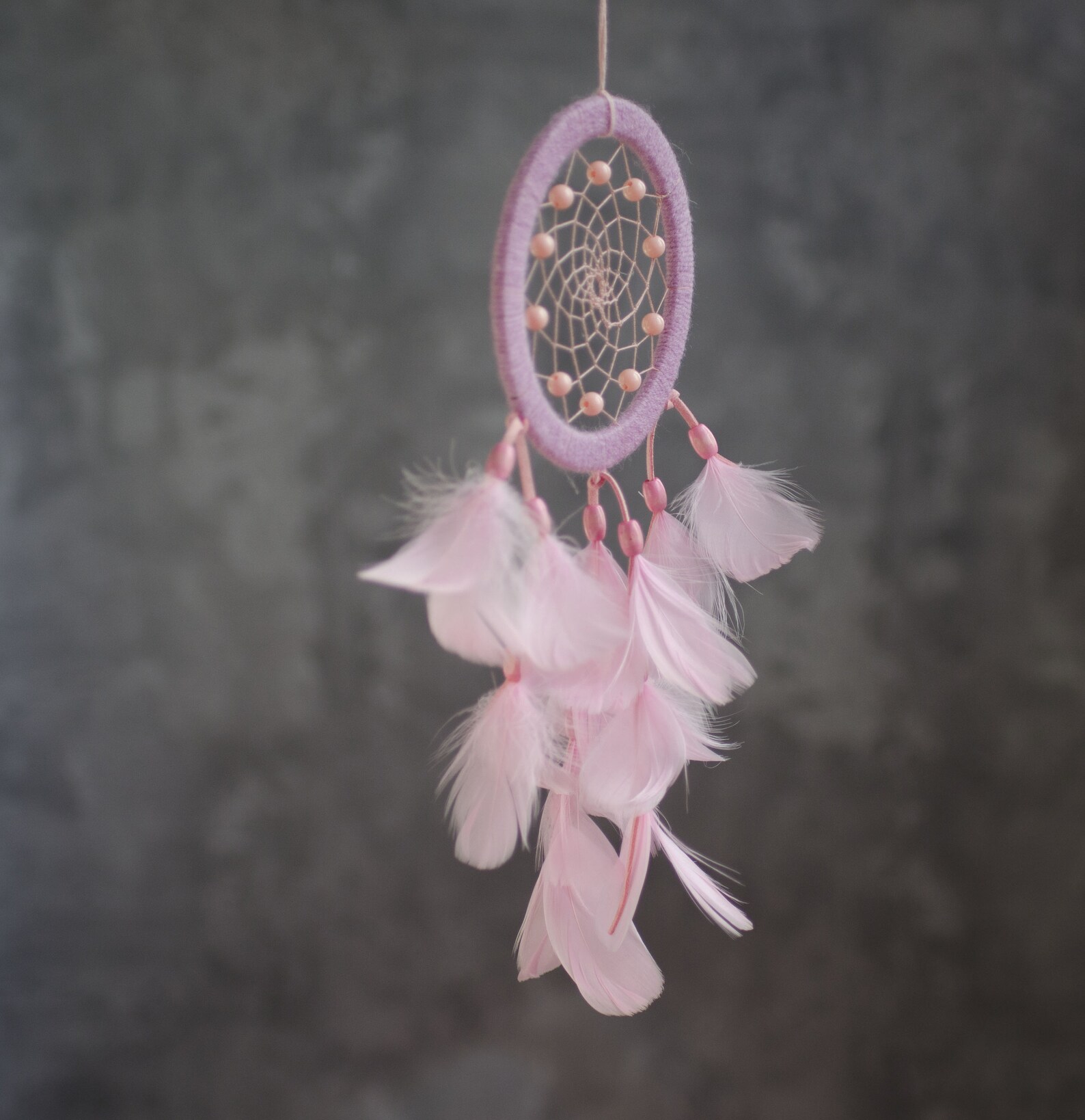 Nursery baby pink dream catcher. Pink dreamcatcher for girls. | Etsy