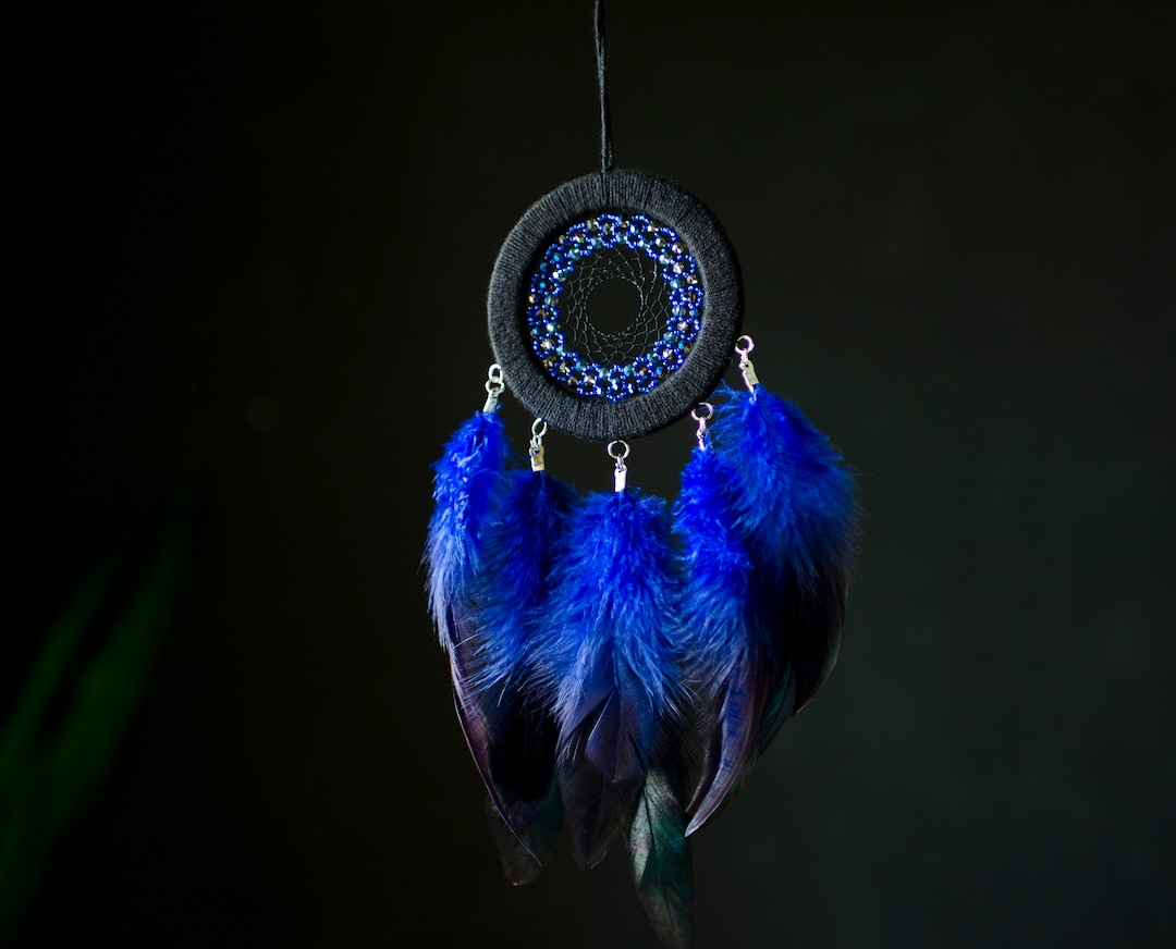 Dream Catcher Car Size. Dark Blue Dreamcatcher for Car Rear Etsy