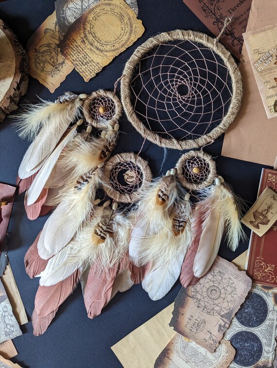 Acchiappasogni Con Piume | Decorazione Boho Per Camera | 25x73 Cm | Ideale Per Camera Dei Bambini - Foto 10