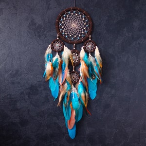 Turquoise Dream Catcher Light Blue Christmas Gift Large Turquoise Dream Catcher Light Blue Christmas Gift Large