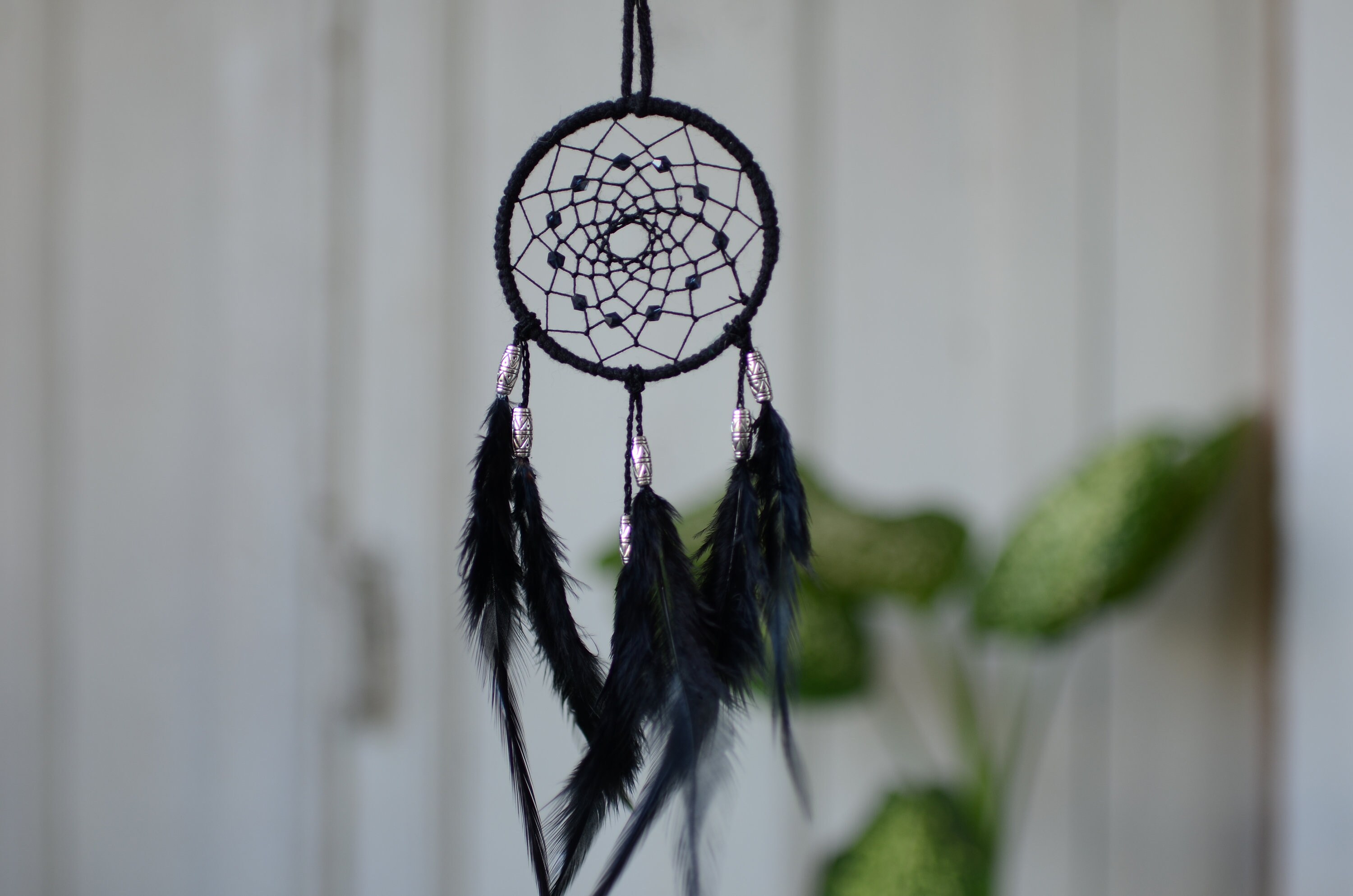 Black Dream Catcher for Car Black Small Dreamcatcher Small Etsy