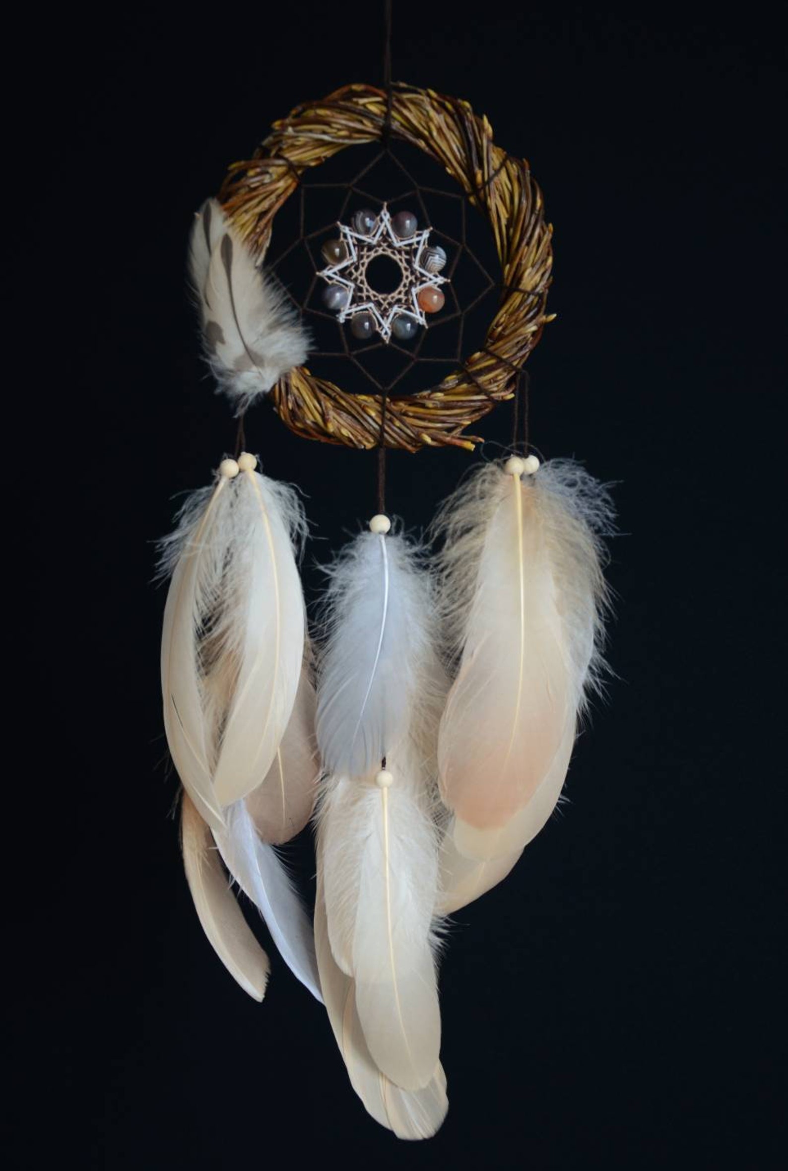 Authentic willow dream catcher/ Natural beige dream catcher Etsy