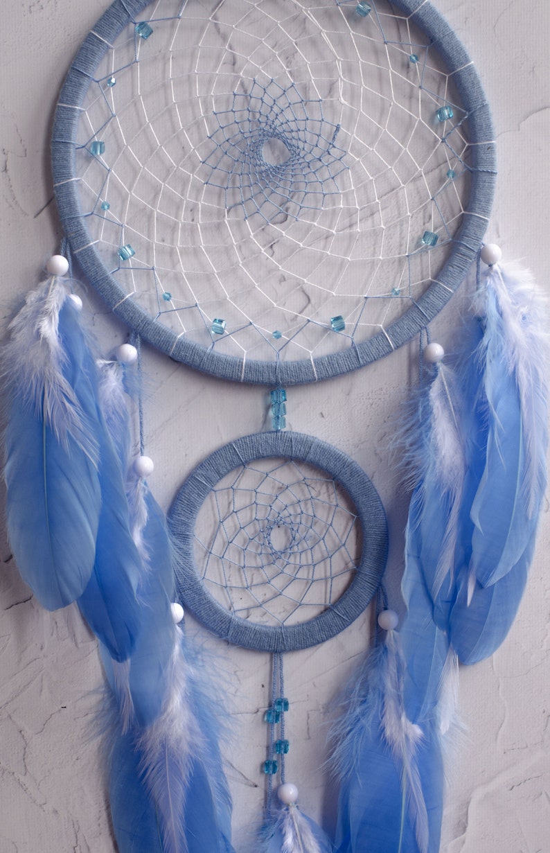 Dreamcatcher for boy Baby boy nursery dreamcatcher Sky blue Etsy