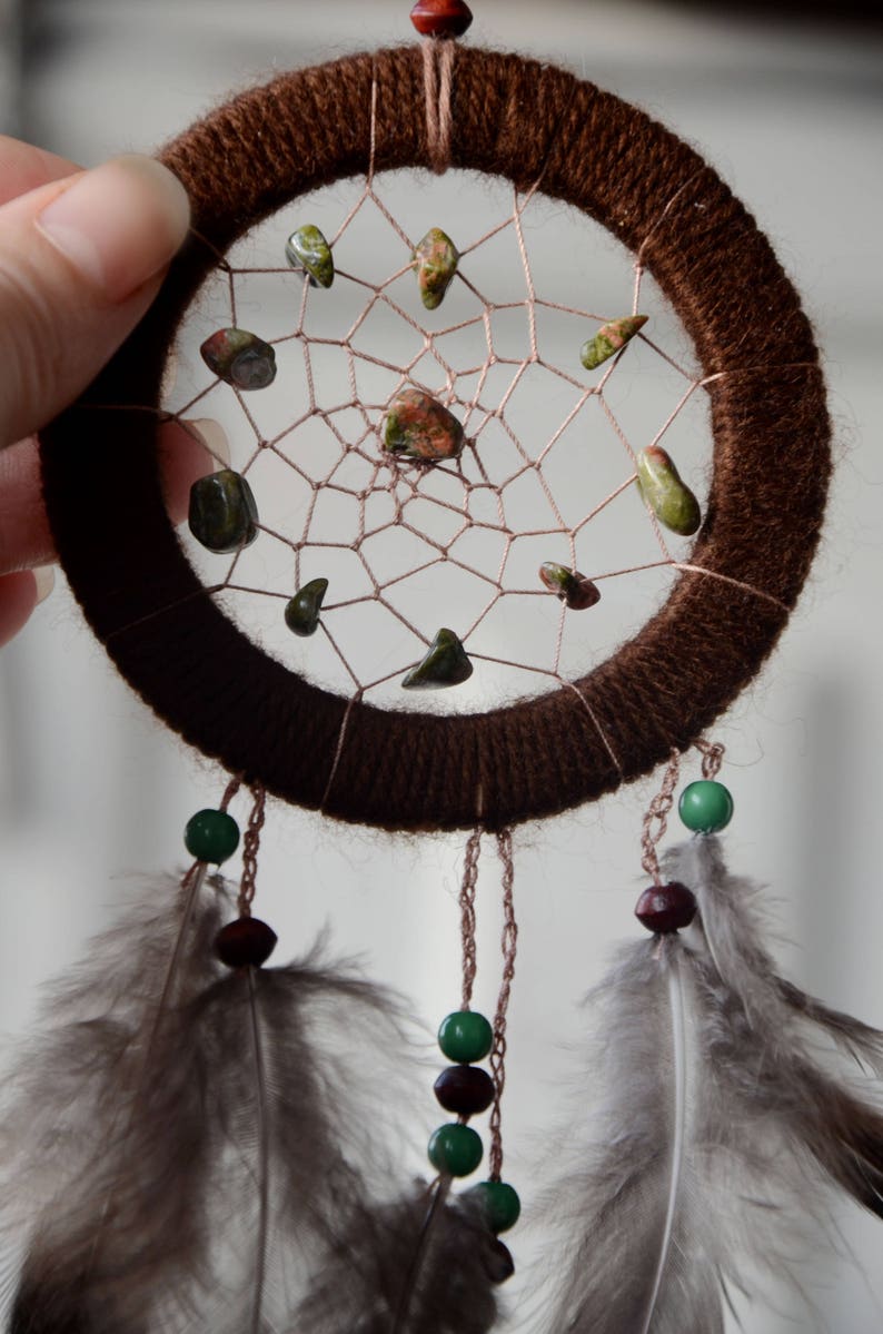 Small dream catcher for car Mini car dream catcher with green Etsy