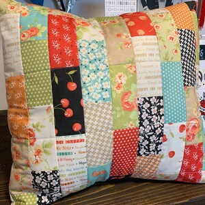 Multicolor - Set of 2 Patchwork Cotton Pillow Covers 18