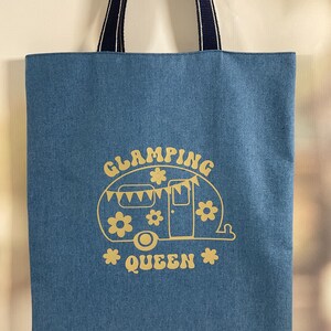 Glamping Tote Bag, shoulder bag, festival gear