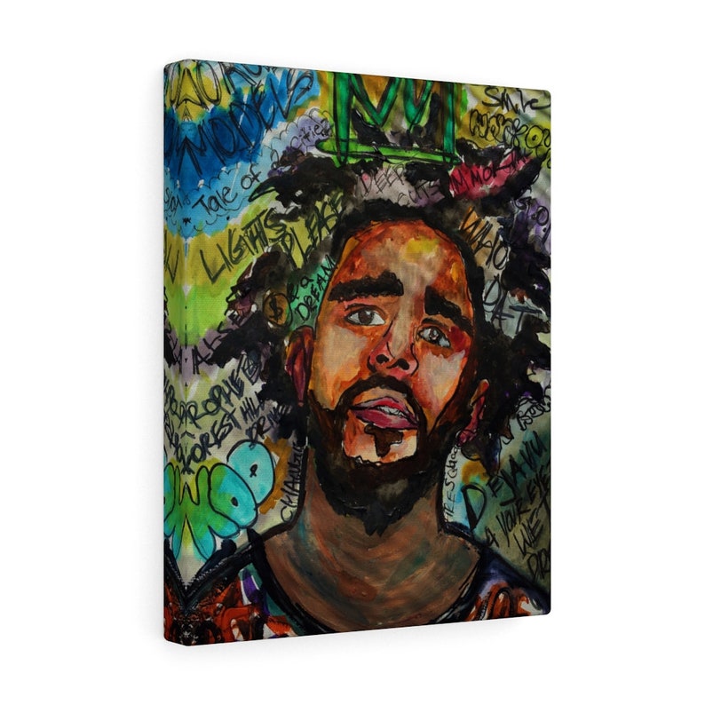 J Stretched Canvas Fulfilled by Printify