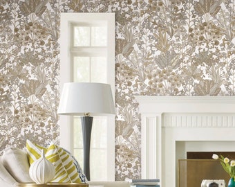 Botanical Wallpaper, Floral, Bloom, 5 Colour Ways, Maximal Aesthetic