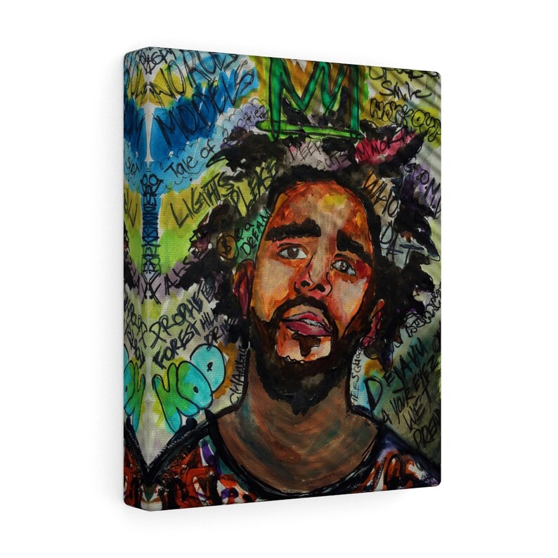 J Stretched Canvas Fulfilled by Printify