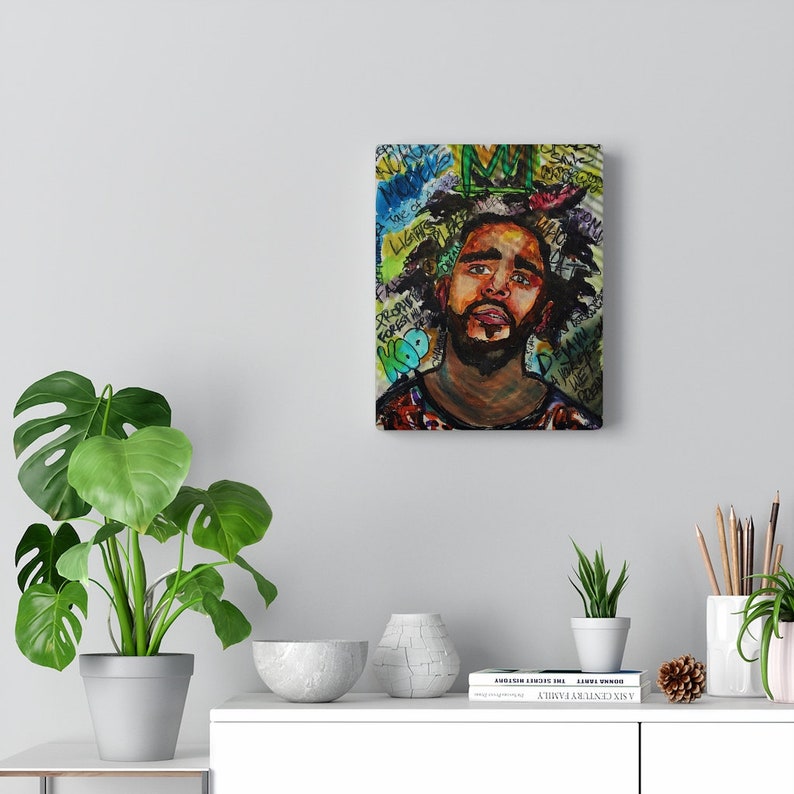 J Stretched Canvas Fulfilled by Printify