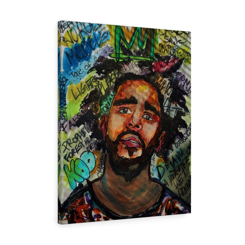 J Stretched Canvas Fulfilled by Printify