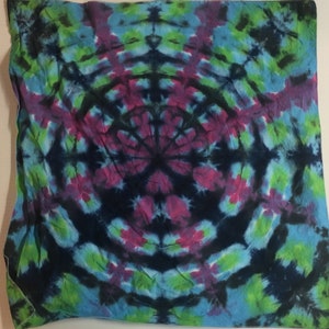 Tie Dyed Bandanas Head or Face Covering Radio wave Pattern Approximately 22" x 22"