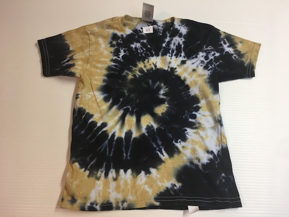 Black & Gold Spiral Tie Dye Toddler and Youth Sizes