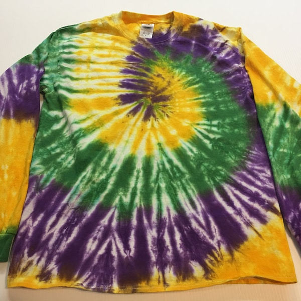 mardi gras tie dye shirt