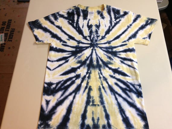 Black & Gold  Spider Spiral Tie Dyed Tee ALL SIZES