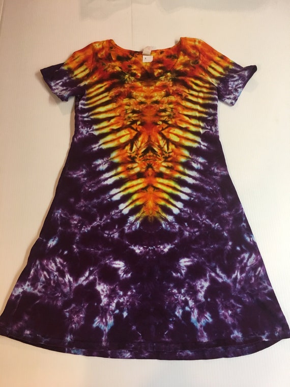 Tie Dyed Dress FIRE multiple sizes
