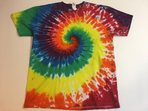 Tie Dyed Rainbow Spiral Tee ALL SIZES