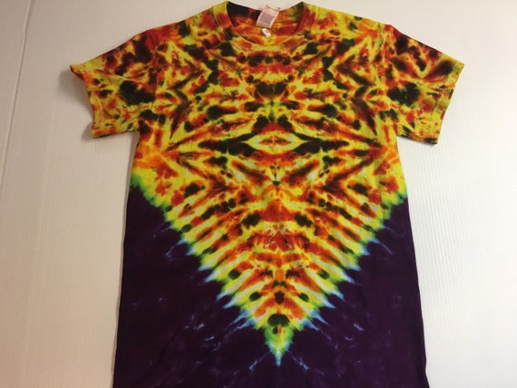 Tie Dyed Tee Purple Fire multiple sizes