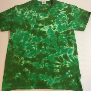 Tie Dyed Tee Marbled Green Various sizes
