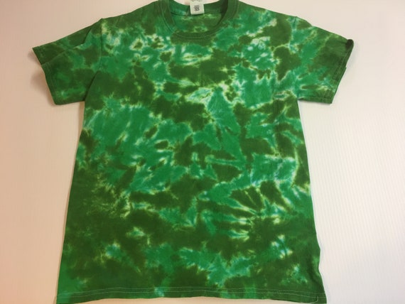 Tie Dyed Tee Marbled Green Various sizes