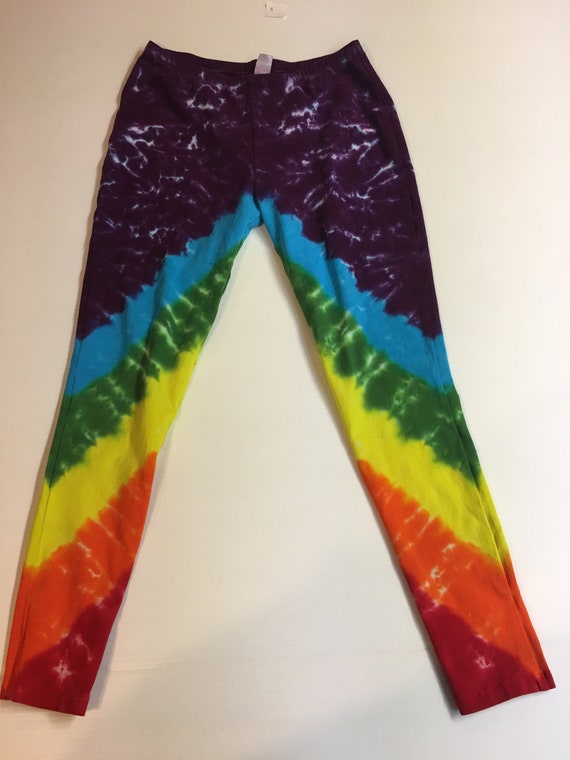 Tie Dyed leggins / yoga pants Rainbow multiple sizes