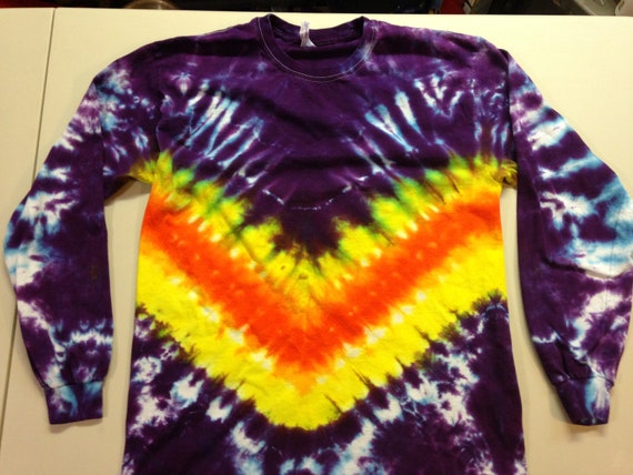 Tie Dyed Long Sleeved Tee Large